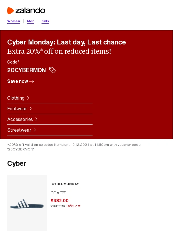 Zalando - Last chance: up to 50% + an extra 20% off! ⏳