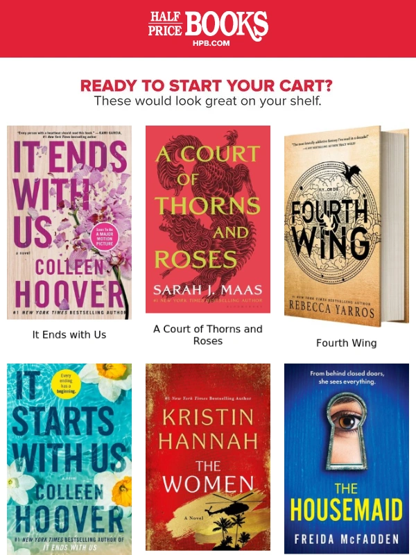 Half Price Books - Starts Today: Ready,Set,Save Up To 20%!