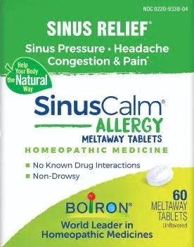Boiron SinusCalm Allergy Tablets for Relief from Sinus Pressure