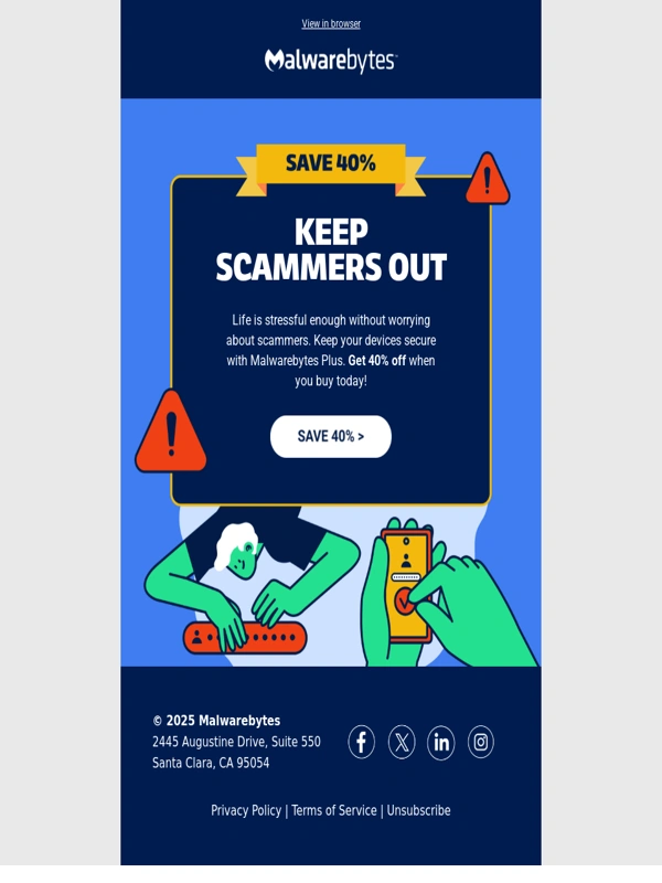 Malwarebytes - Save 40% in Malwarebytes Plus!