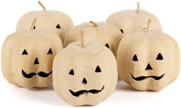 Paper Mache Jack O' Lantern Pumpkins