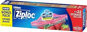 22-Count 1-Gallon Ziploc Food Storage Bags