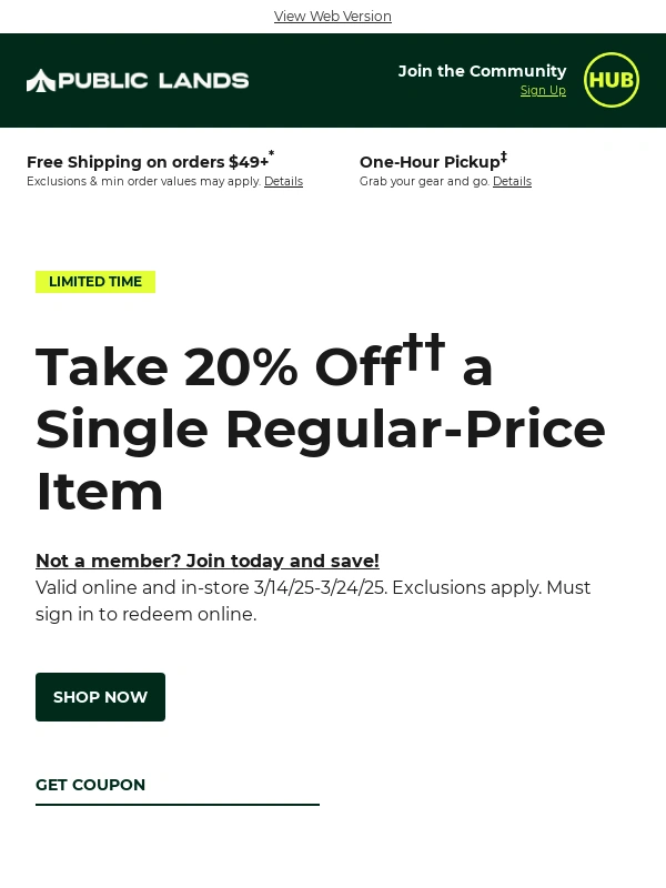 Moosejaw - ? Limited-time offer for HUB members only ?