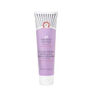 First Aid Beauty - KP Bump Eraser Body Scrub with 10% AHA, Keratosis Pilaris Skin Exfoliater with Glycolic and Lactic acids, Helps Reduce Chicken Skin Bumps, Safe for Sensitive Skin, 4 oz