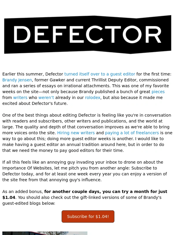 Defector - Temporarily Free Defector From My Influence By Subscribing