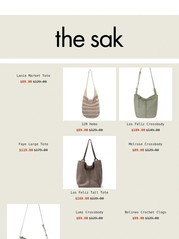 The Sak - New Styles Added to Sale!