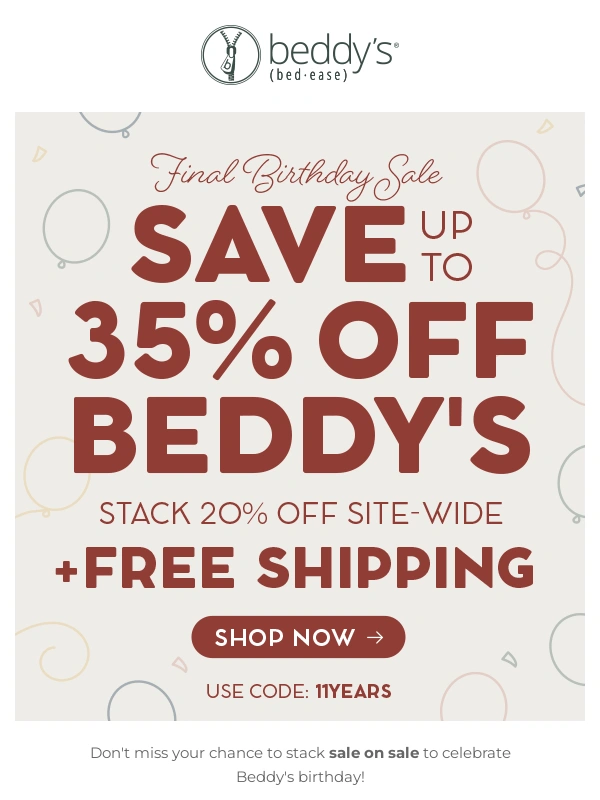 Beddy's - Join the PARTY: ? 35% OFF