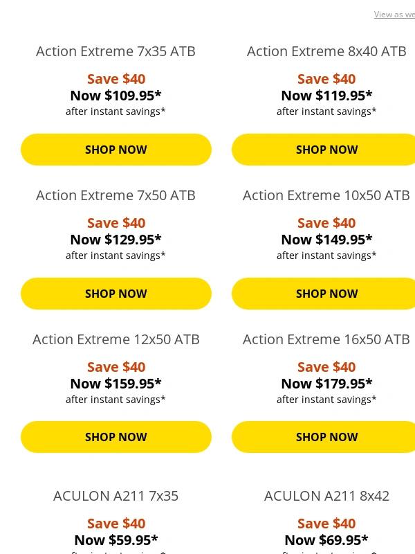 Nikon - Spot the Savings--$40 off Binoculars!