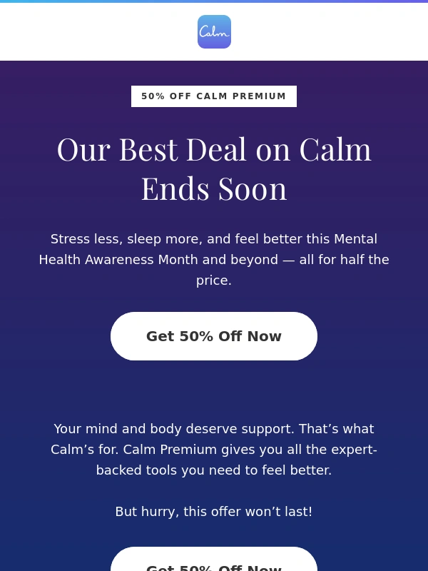 Calm - ✨ 50% Off Calm Ends Soon ✨