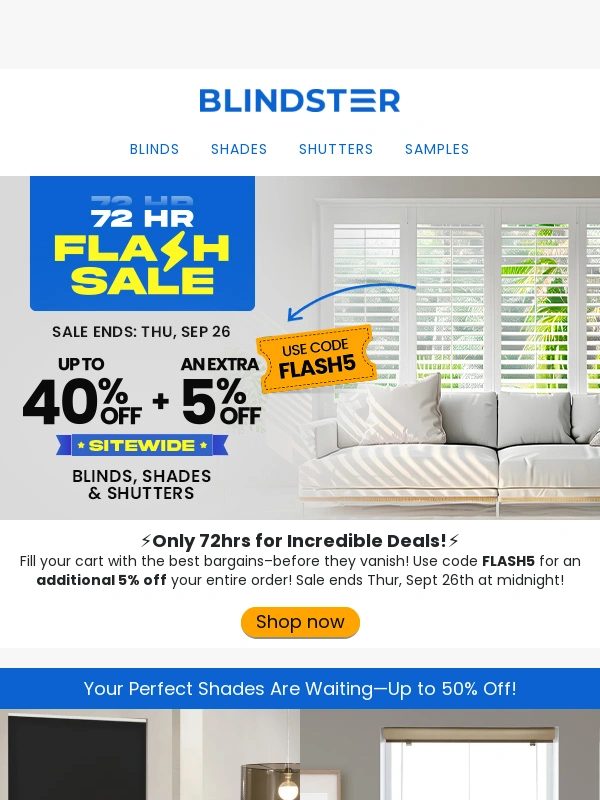 Blindster - ⚡72 Hrs Flash Sale! Save 40% + Bonus Coupon Inside!?
