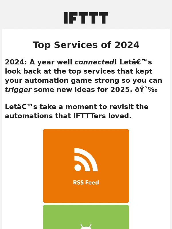 IFTTT - A toast to the top services of 2024 ?