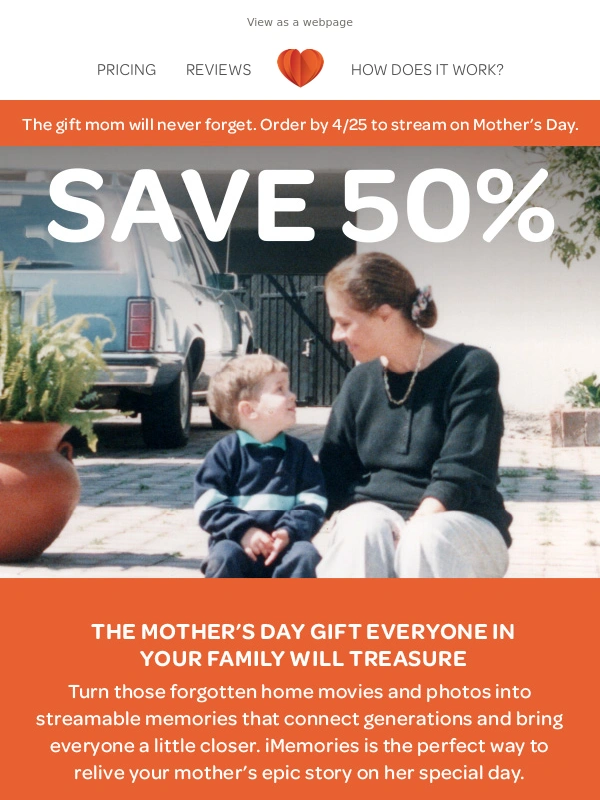 iMemories - Mom’s The Best - And Your Memories Prove It. Save 50%