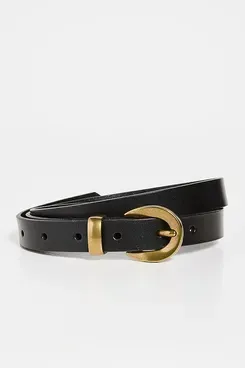 Madewell Chunky Buckle Skinny Leather Belt