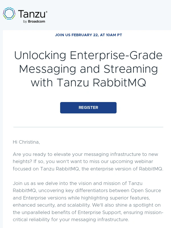 Vmware - Unlock the Power of Tanzu RabbitMQ: Join this exclusive webinar!