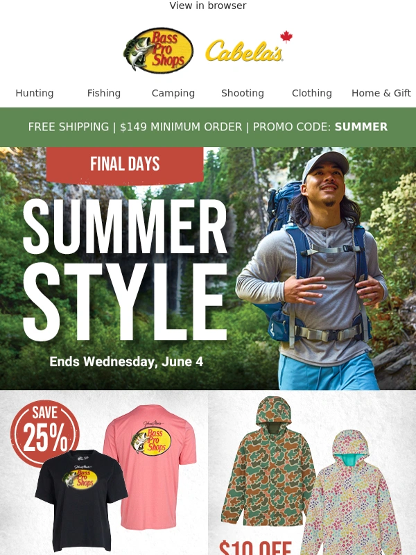 Cabela's - Step into summer in style