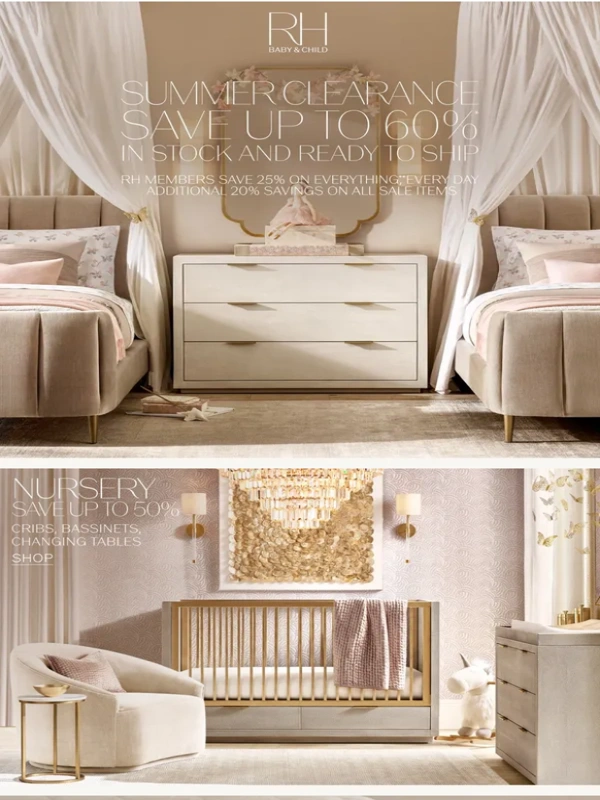 RH - Save Up to 60% on In-Stock Bedroom & Nursery Collections
