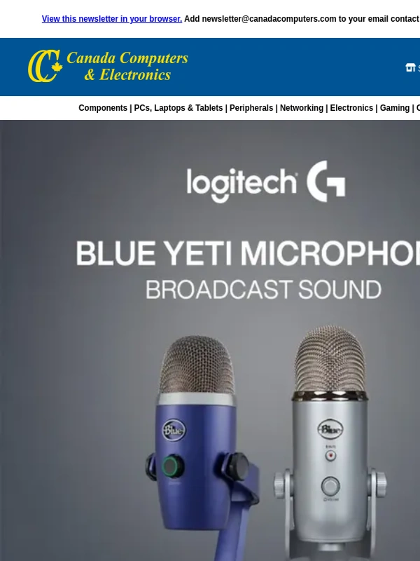 Canada Computers - Logitech Blue Yeti Microphone - Shop Now [2023-07-09]