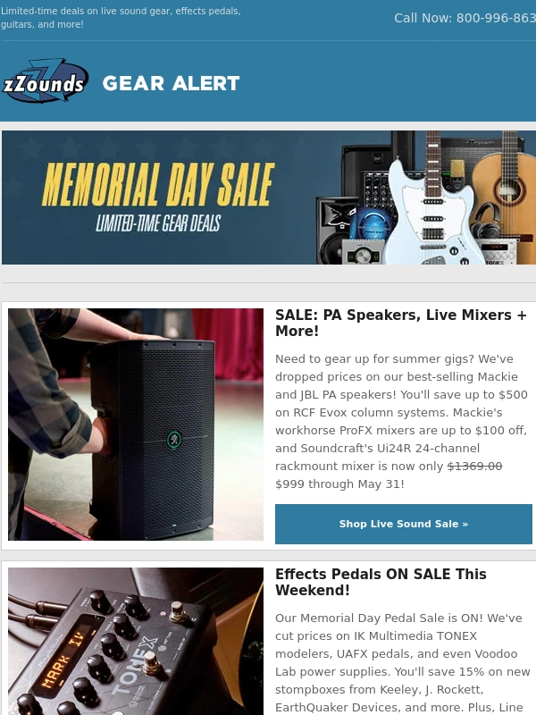 zZounds - Memorial Day Deals End Soon!