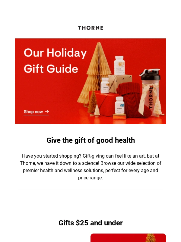 Thorne Research - Looking for the perfect gift?