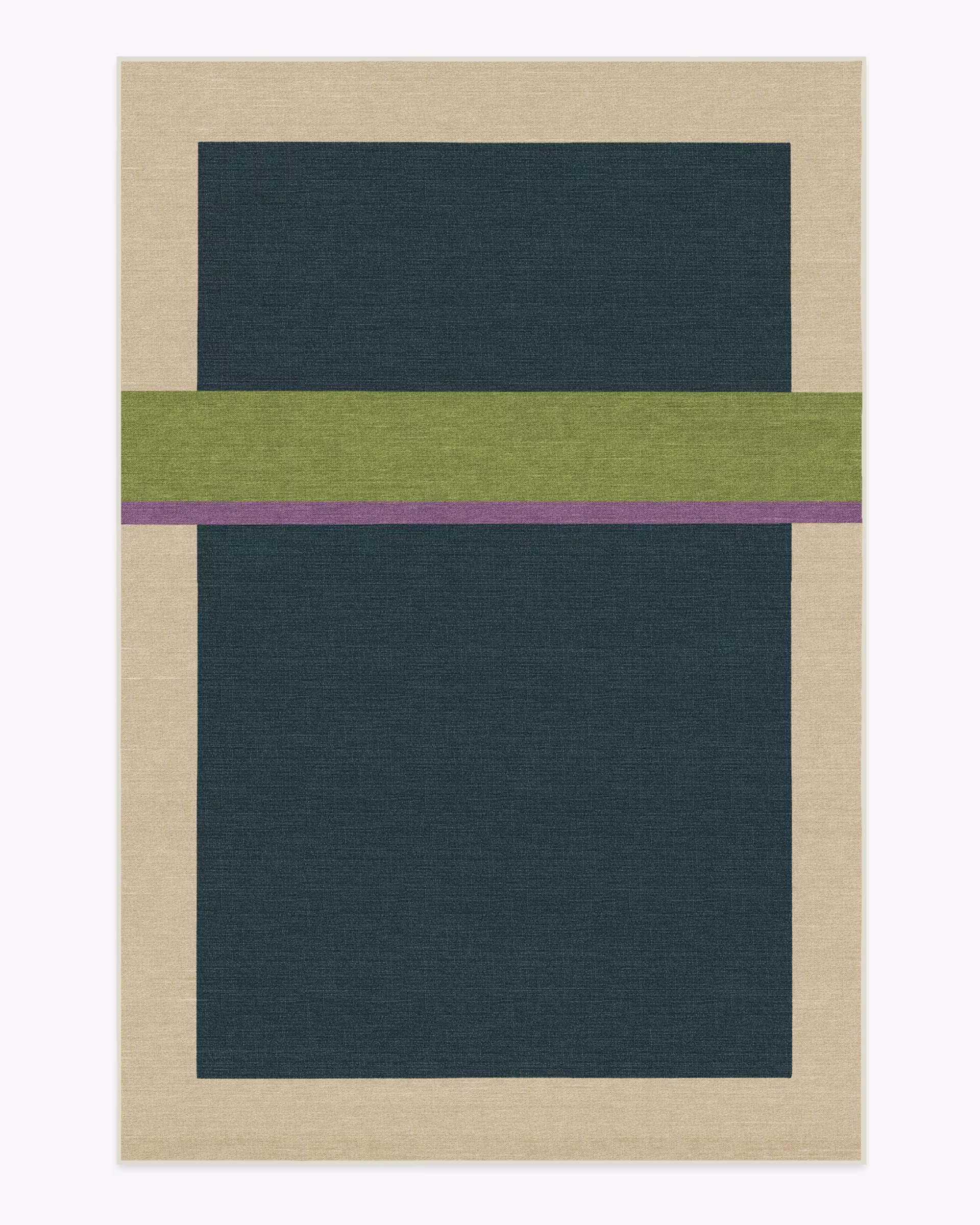 Architectural Digest Breakout Teal & Chartreuse Tufted Rug, 6'x9'