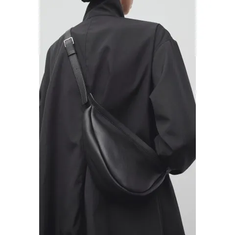 The Row Small Slouchy Banana Bag in Leather