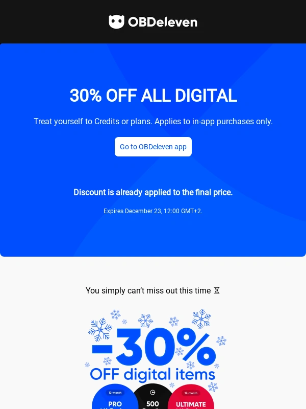 OBDeleven - Used your special 30% OFF yet? ?