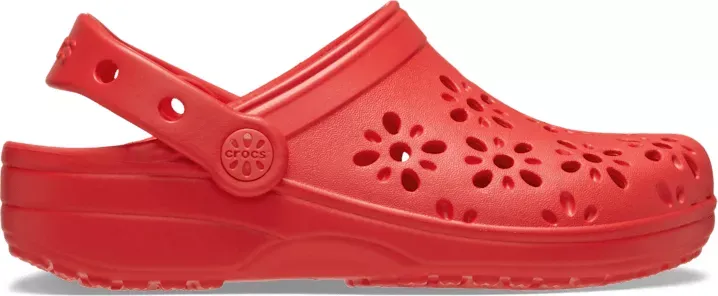 Crocs Kids' Classic Floral Cut-Out Clog - Size: J2 - Unisex