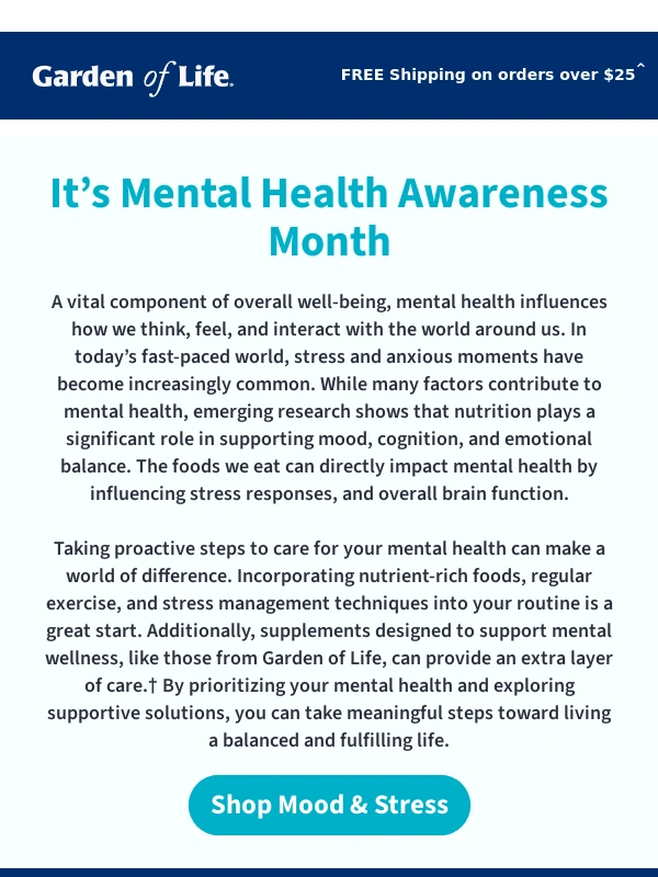 Garden of Life - Mental Health Matters ? Be Kind to Yourself