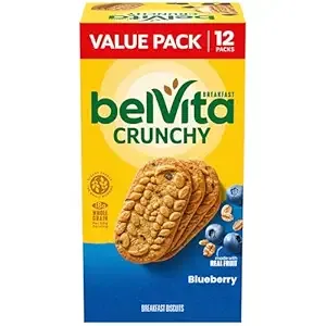 belVita Blueberry Breakfast Biscuits, 12-Pack as low as $4.66 After Coupon + Free Shipping – 39¢/4-Count Pouch or 10¢/Biscuit – 10.2K+ 4.7/5 Stars!