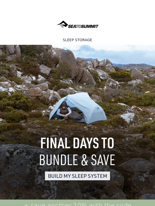 Sea To Summit - Final days to save up to 25% on sleep gear