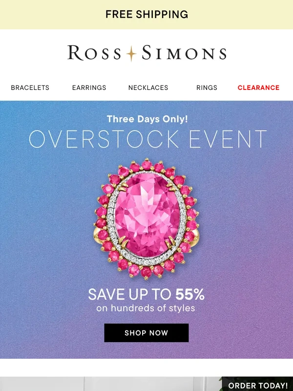 Ross Simons - Overstock Event: Save up to 55% on 100s of fine jewelry designs!