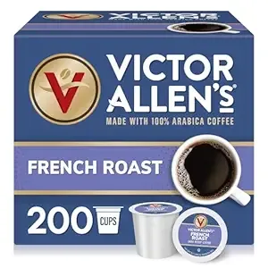 French Roast for K-Cup Keurig 2.0 Brewers, 200 Count, Victor Allens Coffee Medium Roast Single Serve Coffee Pods