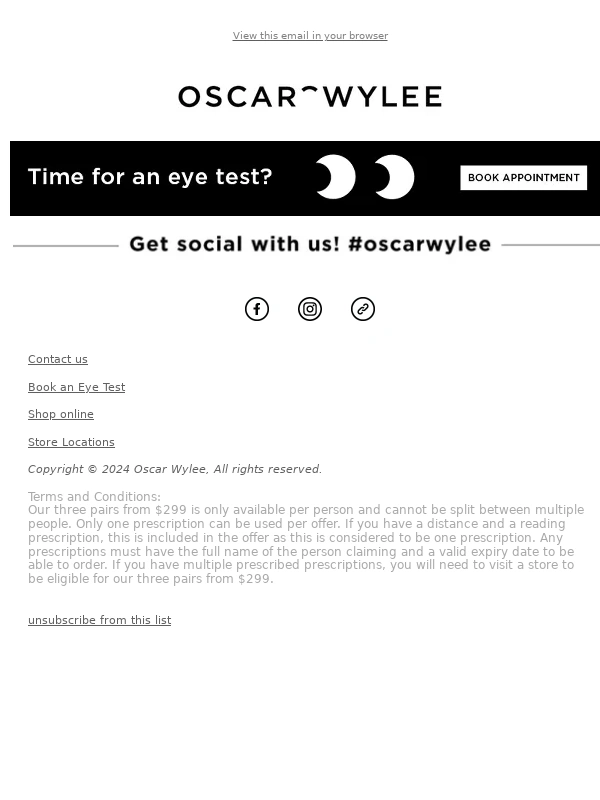 Oscar Wylee - 50% Off Selected Sunnies!