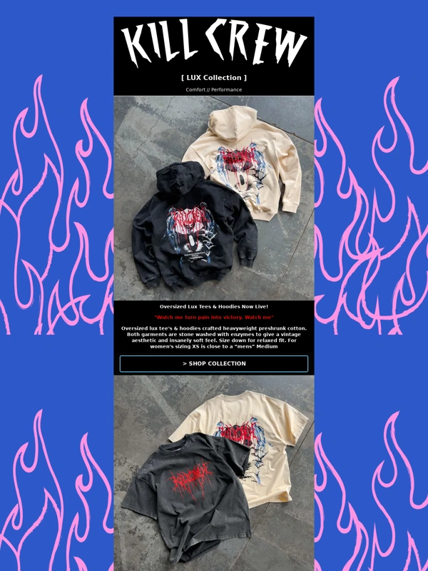 Kill Crew - Lux Graphic Hoodie & Tee Drop... Limited Tie Dye Short Restock