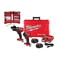Home Depot M18 FUEL 18-Volt Brushless Cordless Hammer Drill & Impact Driver Combo Kit (2-Tool) with SHOCKWAVE Bit Set (50-Piece) $275.00