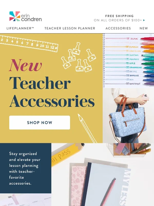 Erin Condren - The Best Teacher Planner Deserves the Best Accessories