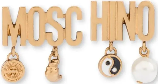 Moschino logo-lettering earrings women