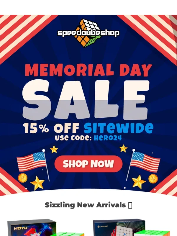 Speedcubeshop - 15% OFF Memorial Day Weekend