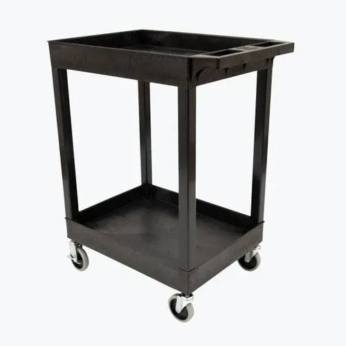 Luxor STC11-B Multipurpose 2 Shelves Tub Utility Cart