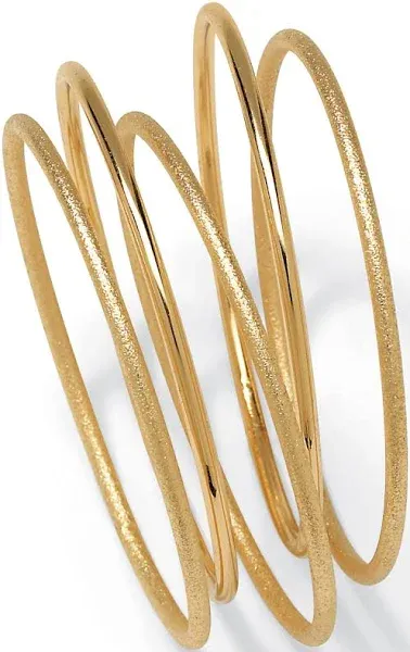 PalmBeach Jewelry 5-Piece Bangle Bracelet Set