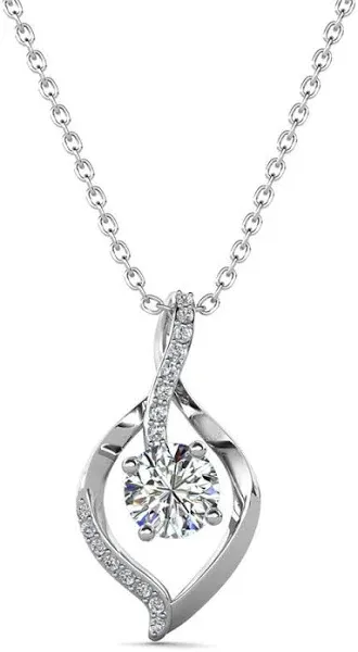 Cate & Chloe Sabrina 18k Gold Plated Pendant Necklace with Swarovski Crystals Gift for Women