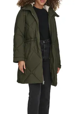 Levis Diamond Quilted Water-Resistant Parka