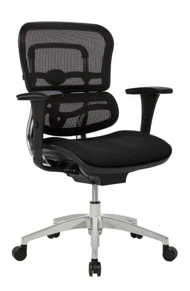 WorkPro 12000 Series Ergonomic Mesh/Premium Fabric Mid-Back Chair