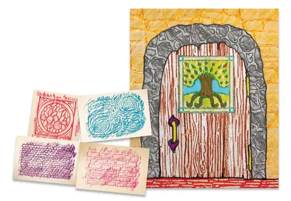 Roylco Building Textures Rubbing Plates