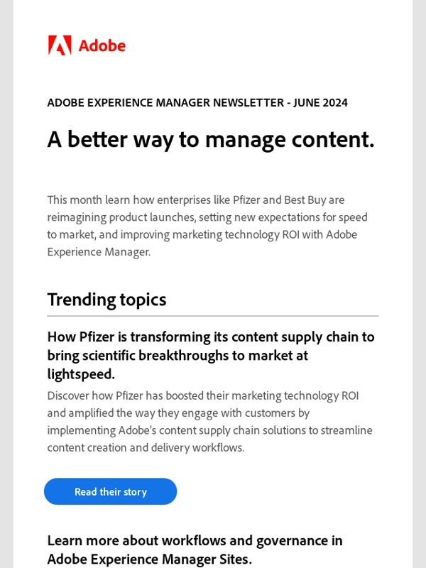 Adobe - How Pfizer shortens time to market with faster content publishing