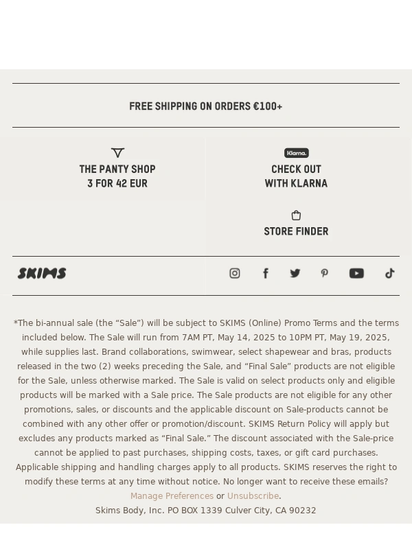 Skims - OUR SECOND-EVER SITEWIDE SALE STARTS TOMORROW
