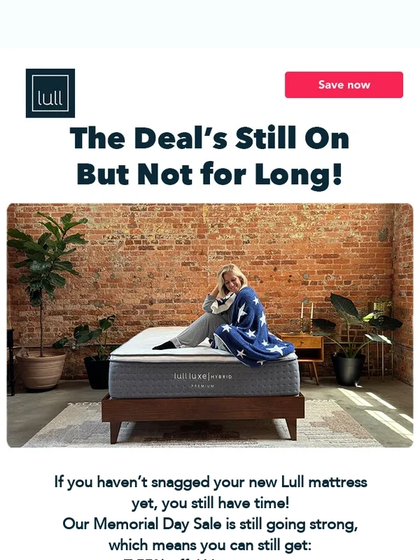lull - Final Days: 55% Off + Free Comfort Collection