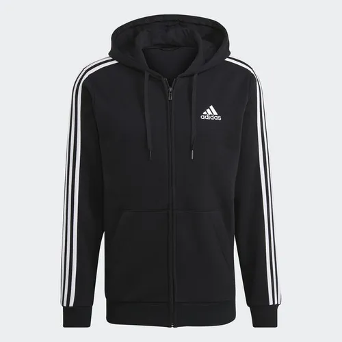 Adidas Men's Fleece 3-Stripes Full-Zip Hoodie