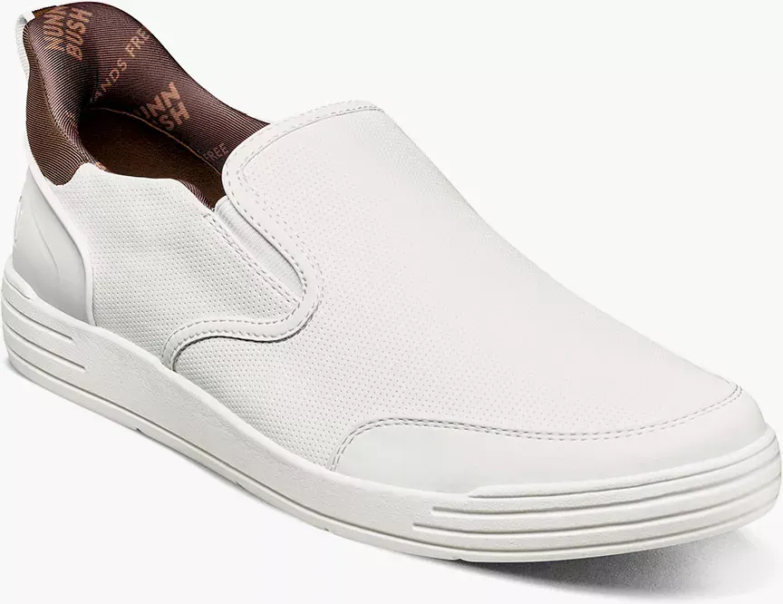 Nunn Bush Shoes KORE City Walk EZ Moc Toe Slip On White Size 13