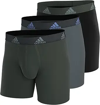 3-Pack Adidas Men's Microfiber Performance Boxer Briefs